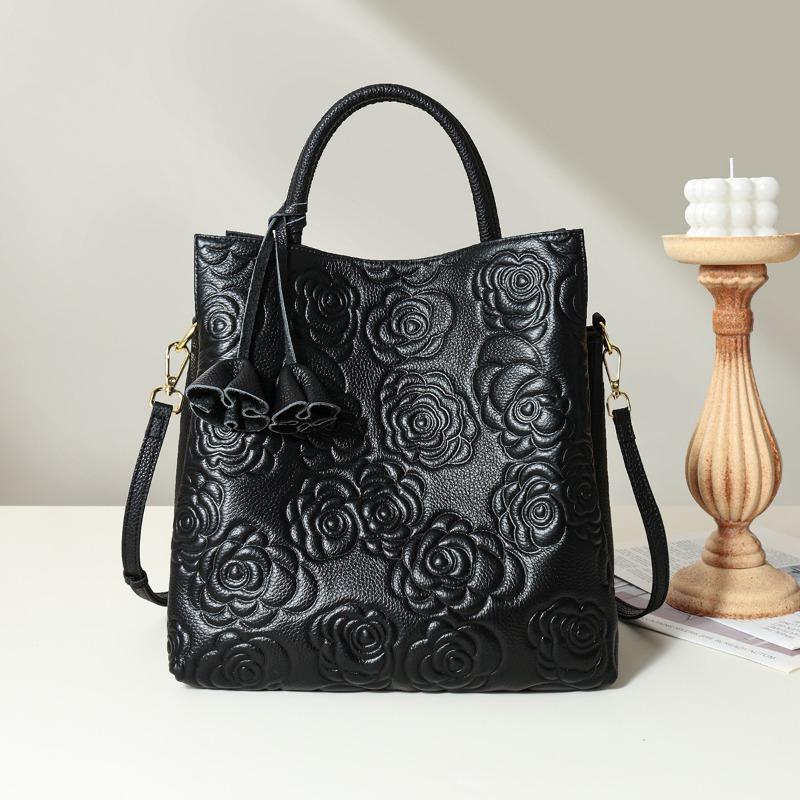 

Женская сумка из натуральной кожи, модная большая сумка, сумка через плечо на одном плече чёрный