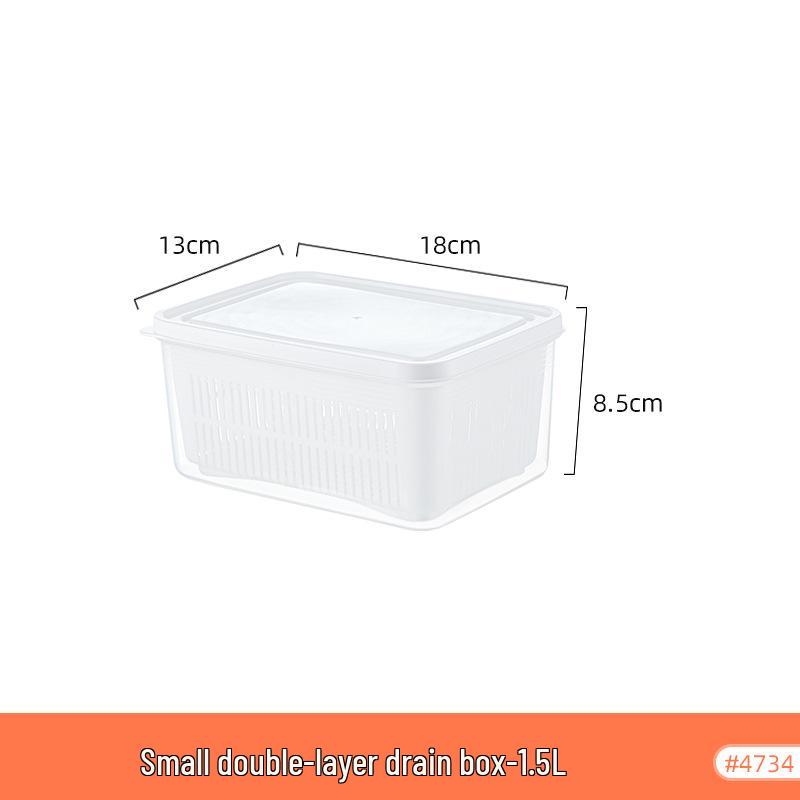 Japanese Double-Layer Vegetable Washing Basin with Lid: Kitchen Storage Basket for Food, Fruit, and Vegetables.