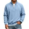 Men's Half Zip Sweatshirt Stand Collar Relaxed Fit Casual Pullover for Autumn Winter