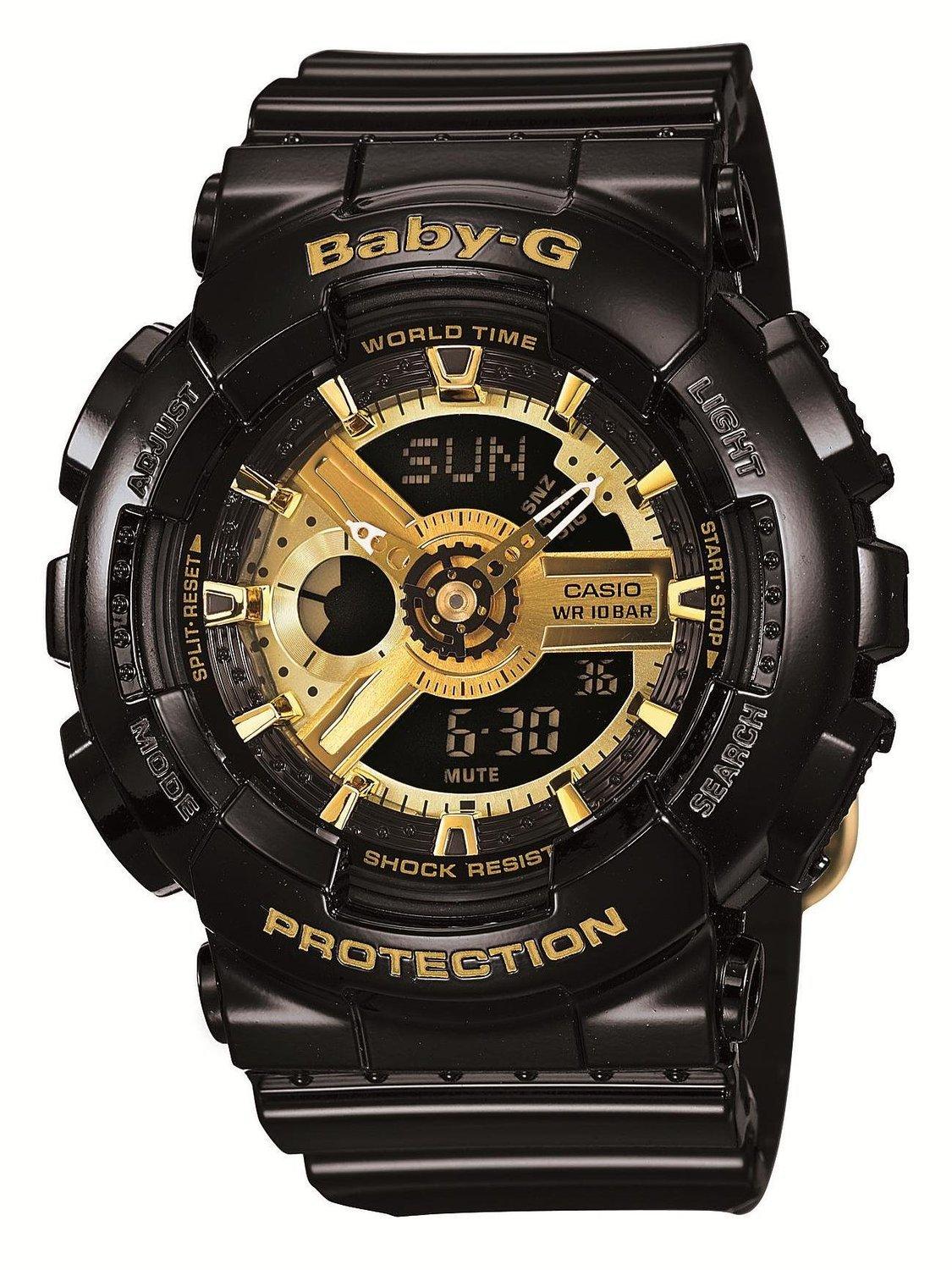 

Baby G Casio Baby-G CASIO Ladies Watch Analog BA-110-1ADR Black/Gold [Watch]