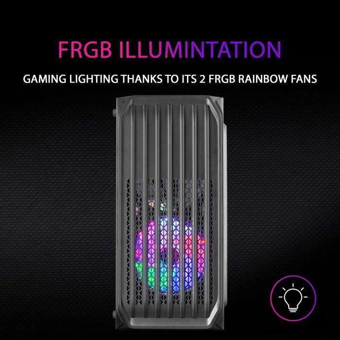 Boîtier PC Mini Tour Micro ATX - Mars Gaming - MC-S2 RGB - Panneau vitré - Noir - Taille unique