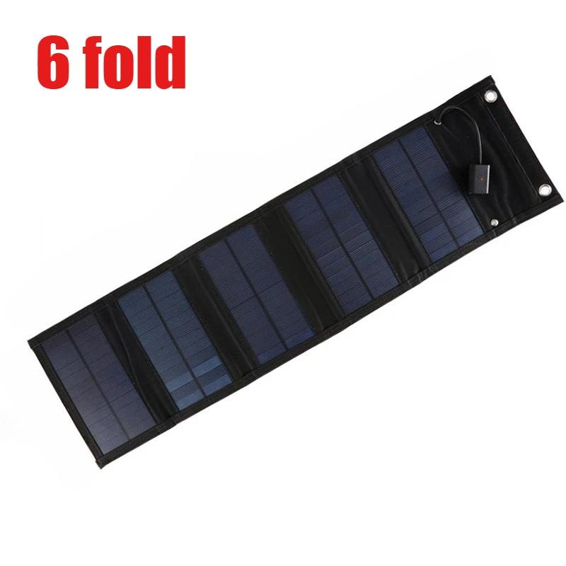 

Складная солнечная панель 4/8/12 Вт Портативная 2-секционная 4-секционная 6-секционная Солнечная батарея Уличный светодиодный фонарь Зарядное устройство USB 5 В DC Полноценный мобильный источник питания 6 fold 12W