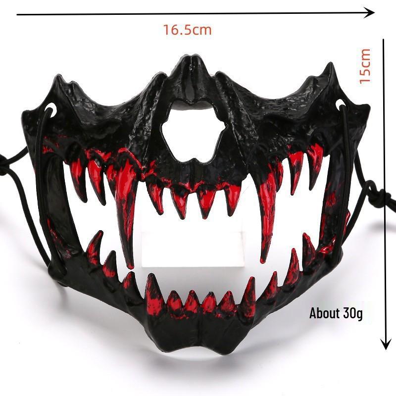 Kurato Mito Vild Tigertigerväsen & Tengu Hartsmask - Tvådimensionell Anime Yaksha Nue Svart Sköldpadda Ansiktsmakeup