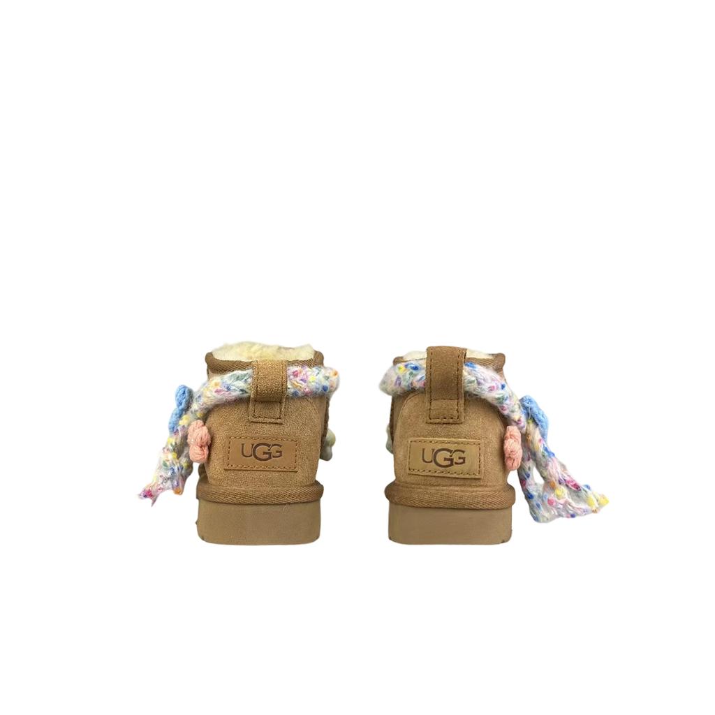 UGG CLASSIC ULTRA MINI Thermal Slip Resistant Ankle Length Snow Boots Women's Brown 1116109-CHE(Team373-LD)