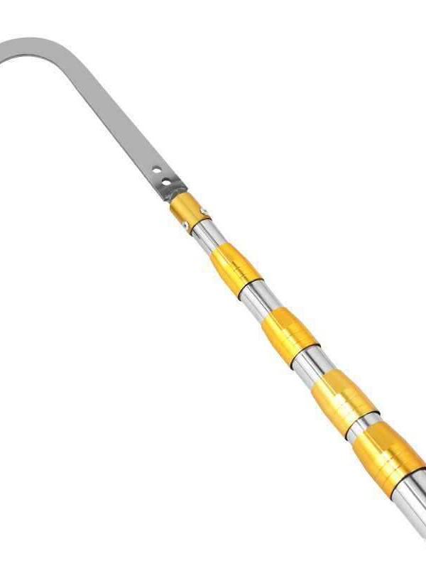 Outdoor Fishing and Fruit Picking Telescopic Pole with Net, Hook, and Sickle, Adjustable from 1.5 To 7 Meters.