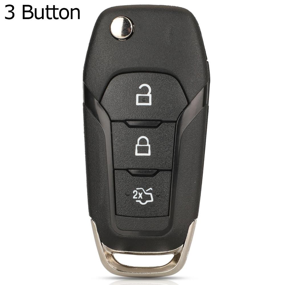 Flip Folding Car Key Shell 2/3/4 Button Car Key Case for Ford Focus Mk2 Mk7 f-150 Explorer Ranger