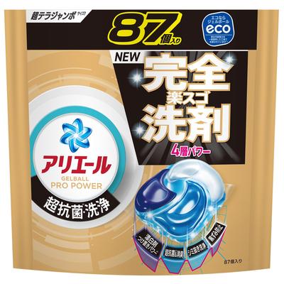 Ariel Laundry Detergent Gel Ball Pro Power Super Clean Fresh Scent Refill 87 Pieces Antibacterial/Cleaning [Large Capacity]