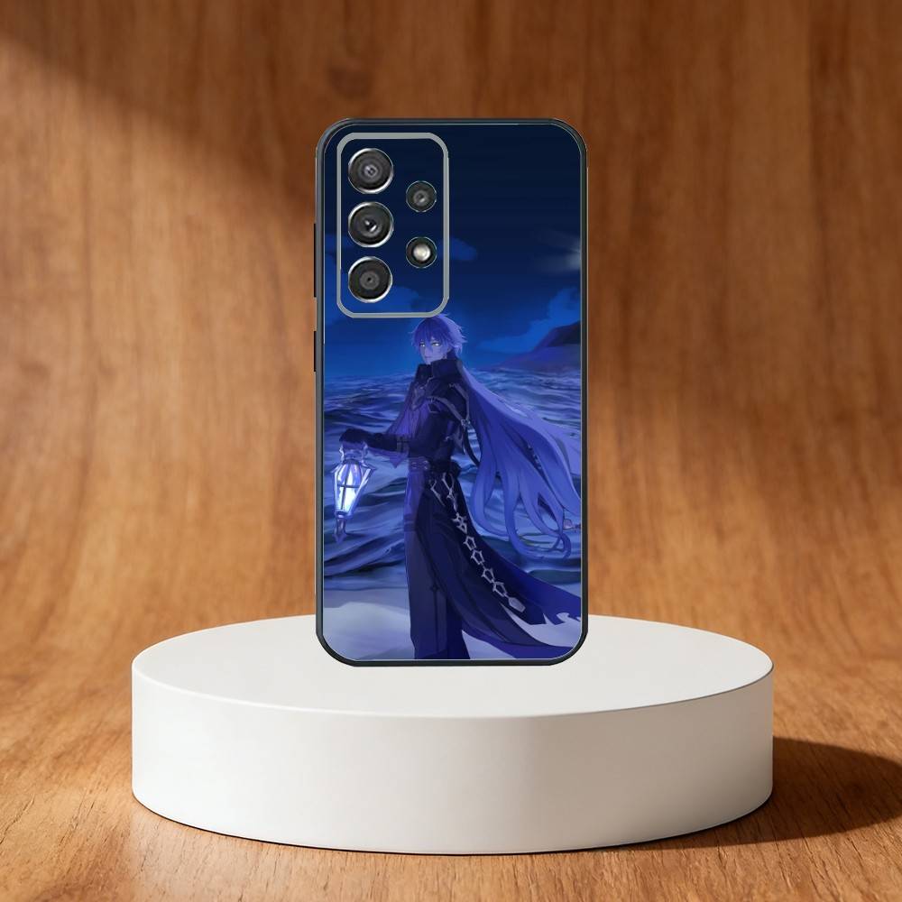 Genshin Impact Flins Phone Case For Samsung S25,S24,S21,S22,S23,S30,Ultra,S20,Plus,Fe,Note,10,9,5G Black Cover