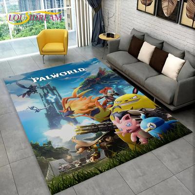 3D Cartoon Palworld Game Games Carpet Rug for Home Living Room Bedroom Sofa Doormat Decor,kids Area Rug Non-slip Floor Mat Gift