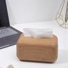Japanese Tissue Box Napkin Storage Holder Wooden Cover ABS Toilet Paper Case Container Simple Stylish Home Car Desktop Organizer