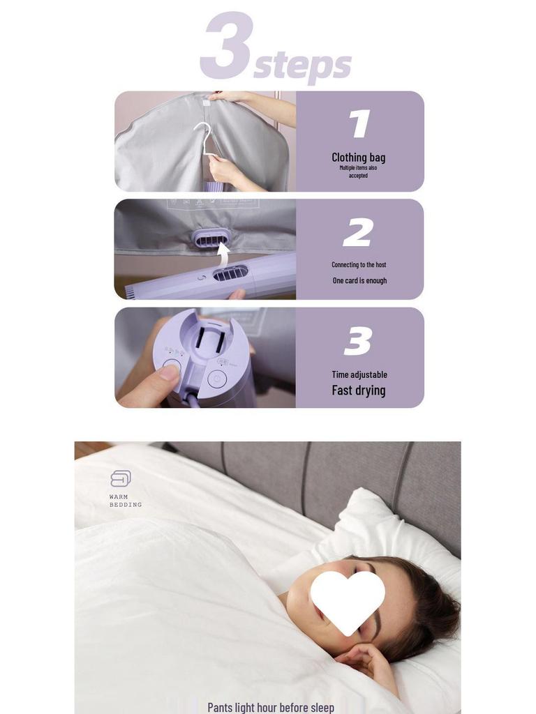 Portable Mini Foldable Clothes and Shoes Dryer for Travel and Dorm Use