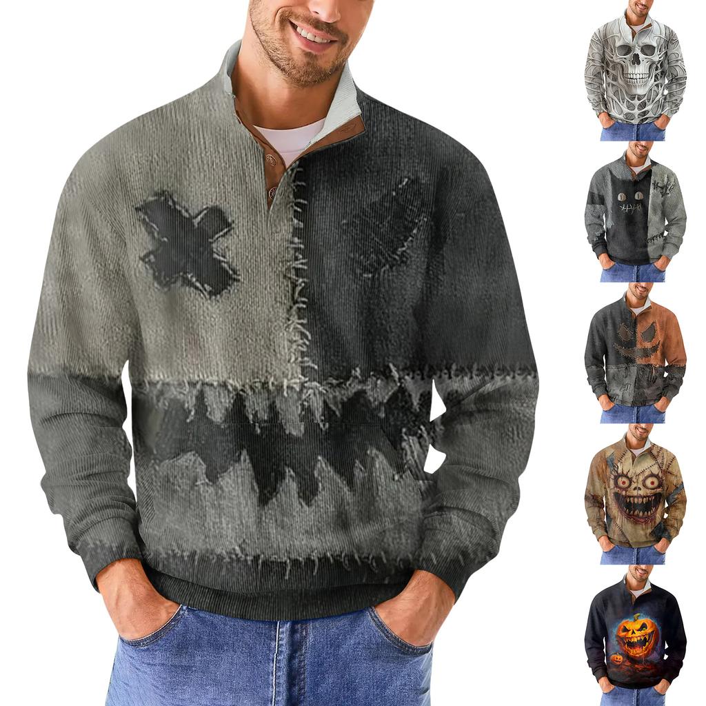 Men's Standing Collar Sweatshirt Is Outdoor Casual Sweaters Tops