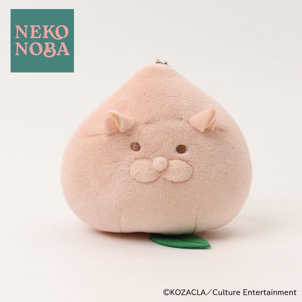 Nekonoba Fluffy Mochi Peach Cat Plush Keychain Cute Soft Bag Charm by KOZACLA