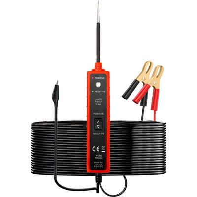 Power Circuit Probe Tester 6V-24V DC Test Light, Automotive Circuit Tester Car Short Finder, Component Activation, Polarity Identify, Overload