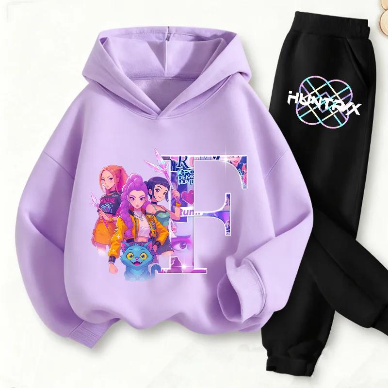 

Clothing Sets Girls Set Printed Casual Hoodie Sweatshirt Girls Fashion Kids Clothing Sportswear 140