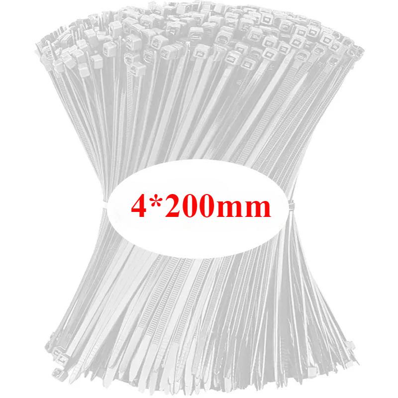 Large Quantities Wholesale 100/300/500/1000 Pcs Self Locking Nylon Cable Ties with Multiple Specifications of Plastic Cable Ties