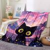 1pc Cat Fantasy Lightweight Flannel Blanket, Comfortable and Warm Blanket, for Office and Camping Sofa Bed, Livingroom033