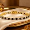 Green Charm Chain Bracelet 4mm Zirconia Cubic Zirconia Bracelet Tennis Bracelet  Gift