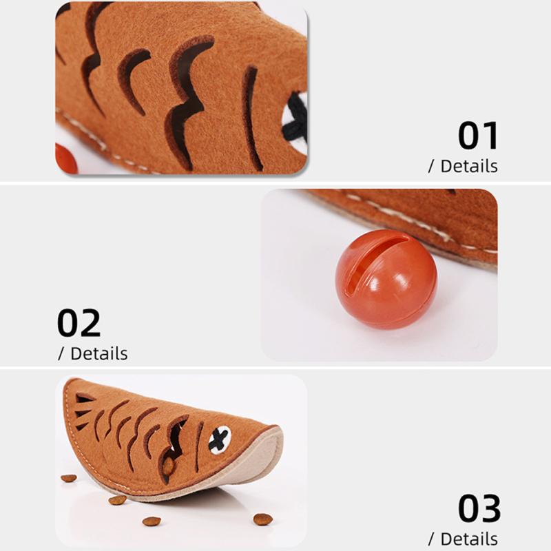Funny Fish Shape Leaking Food Toy Bite-resistant Sniffing Puzzle Doll Tooth Cleaning Molar Toys For