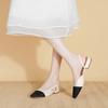Grape mother autumn new fashion single shoes women's outer wear high-end sense small fragrant style women's shoes color matching high heels women's t