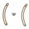 20 Set Lid Support Hinge Metal Retro Lid Stay Hinge with Screw for Cabinet Box Furniture Bronze