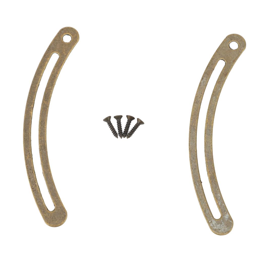 20 Set Lid Support Hinge Metal Retro Lid Stay Hinge with Screw for Cabinet Box Furniture Bronze