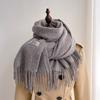 Scarf women's winter new autumn white thickened 111 pure shawl dual-purpose men's knitted warm scarf