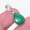 Chrysoprase Gemstone Handmade 925 Sterling Silver Jewelry Pendant 1.06" KJ-1316