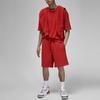 Jordan Wordmark Logo Drawstring Straight Shorts Men Bottoms Mystic-Red FJ0700-622