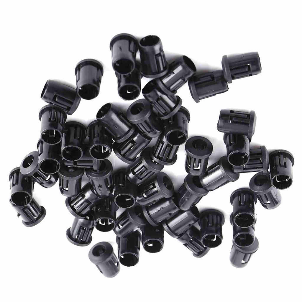 5mm LED 50Pcs Lamp Socket Diode Holder Nylon Black Clip Bezel Mount Useful