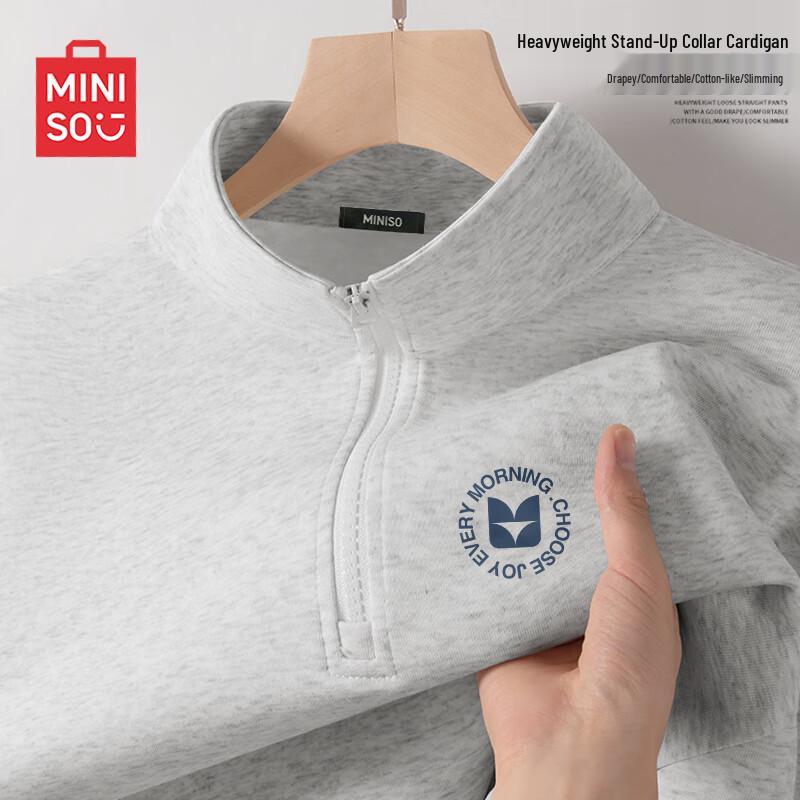 MINISO Men's Half-Zip Stand-Collar Sweatshirt