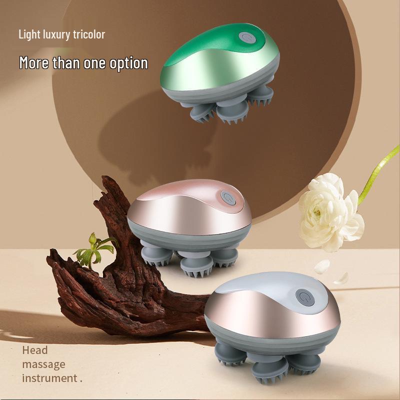 Waterproof Electric Scalp Massager: Kneading Acupoint Therapy & Hair Care Brush