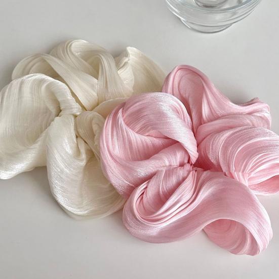 Elástico de Cabelo Alta Elasticidade Sem Danos ao Cabelo Cetim Macio Corda de Cabelo Grande Fofa Coque Scrunchie de Cabelo Acessórios de Cabelo para Ir ao Trabalho Encontros