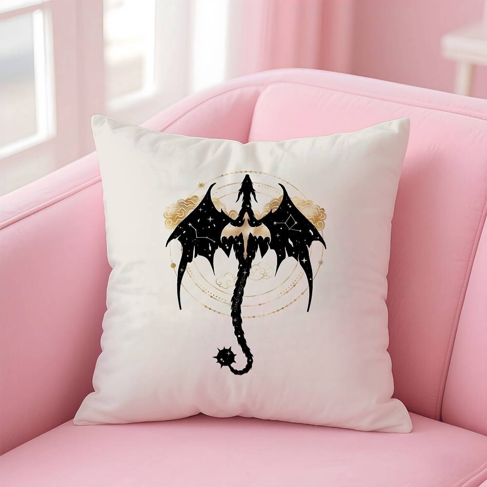 F-Fourth W-Wing Dragon Pillow Case Comfort Sofa Bed Silky elegant Invisible zipper Custom Decorative cushion cover