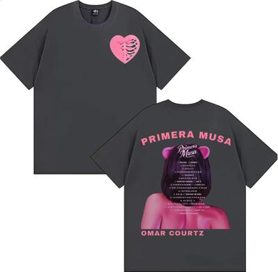 Omar Courtz Primera Musa Album Tour Merch T-shirts Men Women High Street Fashion Trend T Shirts Comfort Cotton Oversized T-shirt