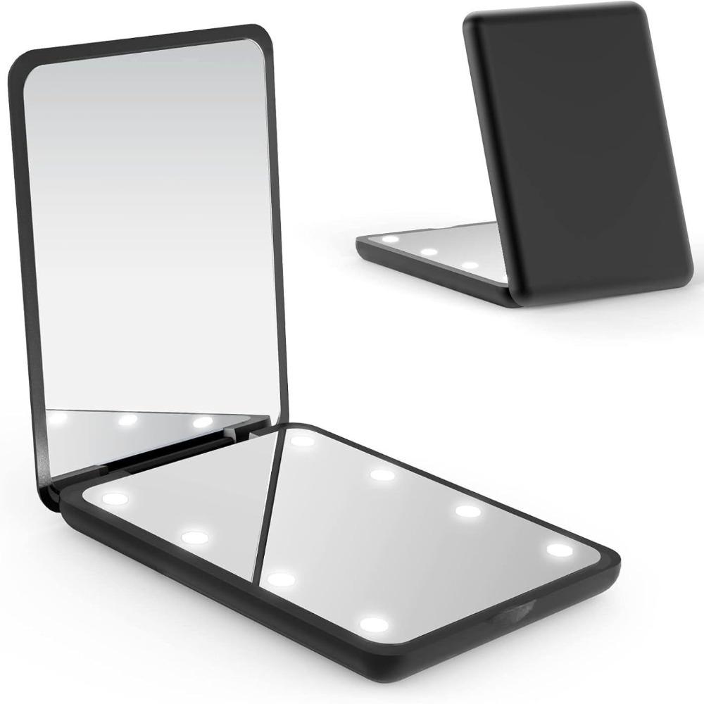Square Vanity Mirror 2-Sided Cosmetics Mirror Fashion Compact Pocket Mirror  Makeup Tool