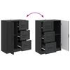 Black Sideboard 66 x 34.5 x 87 cm Particleboard