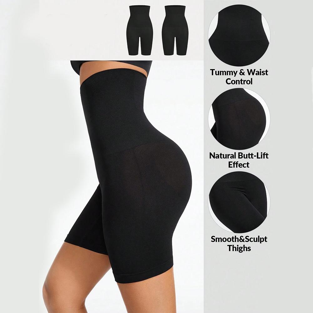 Women's Plus Size Brief-Cut Tummy-Control Knickers with Lifted Bottom, Anti-Exposure Design, Shaping Waistband, High-Waisted Tummy-Control Knickers