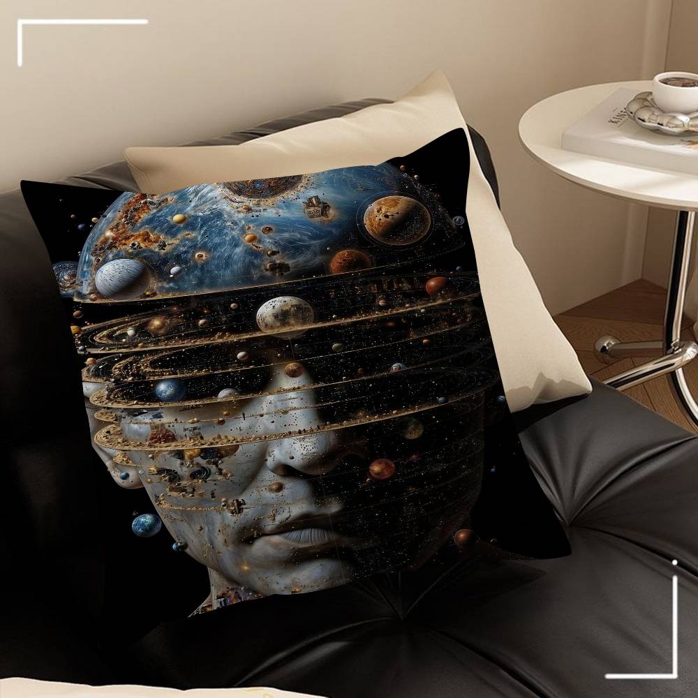 Vintage Space Astronomy Solar System Map Moon Pillow Cover Design Cushion Cover Decor Holiday Decorati
