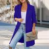 Women's Lapel Mid-length Button-down Woolen Coat