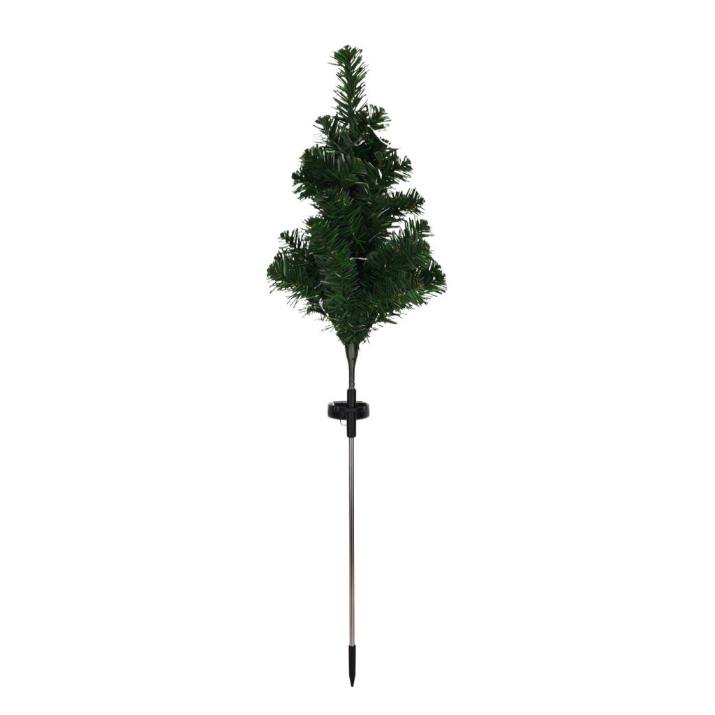 Solarbetriebener Weihnachtsbaum für den Außenbereich, dekorative künstliche Pflanzenleuchte für Garten, Hof, Rasen, Landschaft, mit Erdspieß-Installation