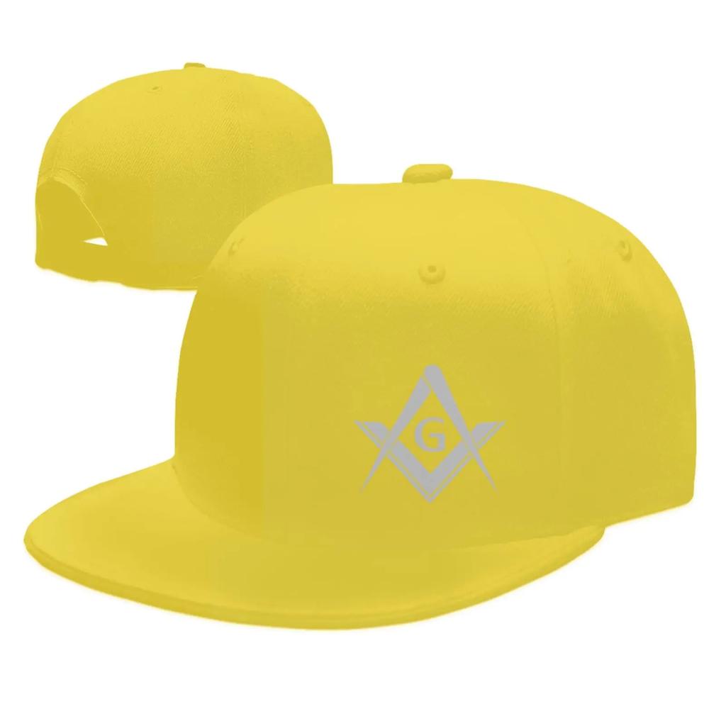 Verstellbare Baseballkappe Trucker-Kappe Unisex/Unisex/Damen - Freimaurer Logo Quadrat und Zirkel 1 Schwarz