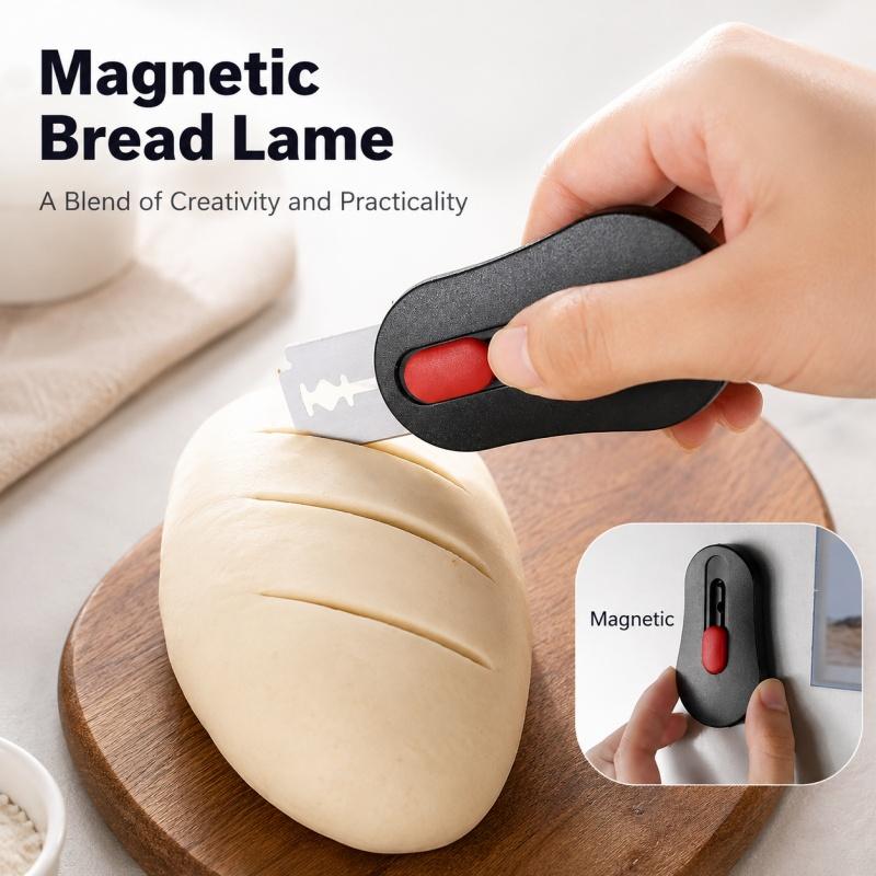 Retractable Bread Lame Dough Scoring Tool Stainless Steel Bread Scoring Knife with Replaceable Blade Pastry Baking Accessories