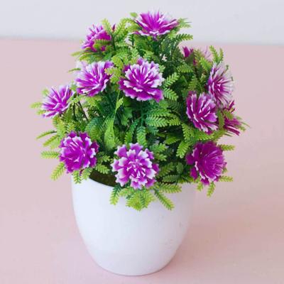 17 Flowers Simulation Bonsai Non-fading Realistic Plastic Balcony Miniature Fake Potted Plants for Office
