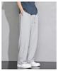 Men's Gray Summer Lightweight Wide-Leg Sweatpants - Casual, Versatile, Loose-Fit Sports Pants