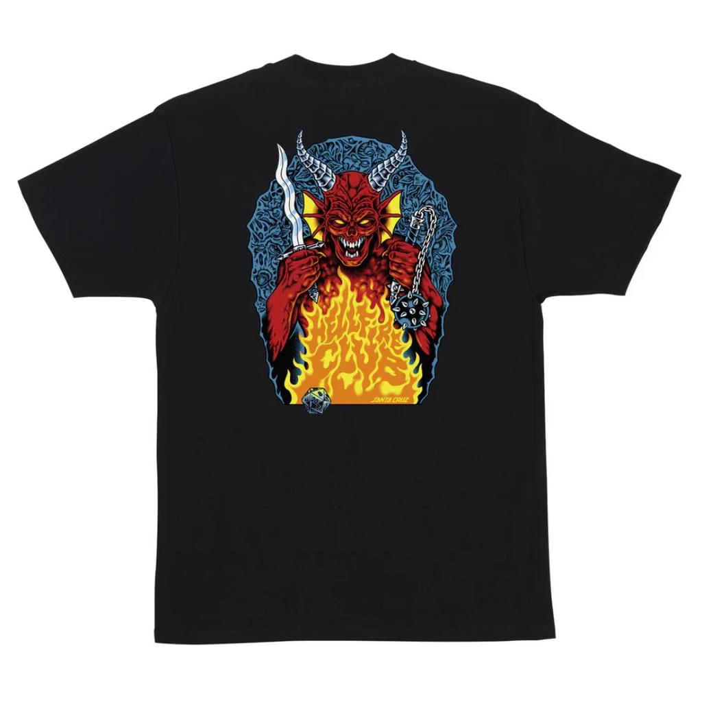 SANTA CRUZ Stranger Things Hellfire Pit Pánské tričko Černé