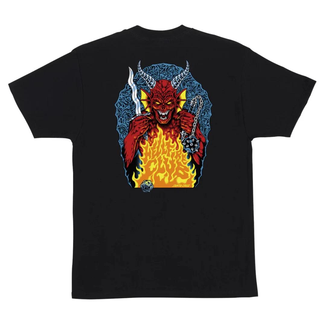 SANTA CRUZ Stranger Things Hellfire Pit Mens T-Shirt Black XL
