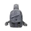 Color Solid Simple Casual Lightweight Neutral Backpack For Daily Activities