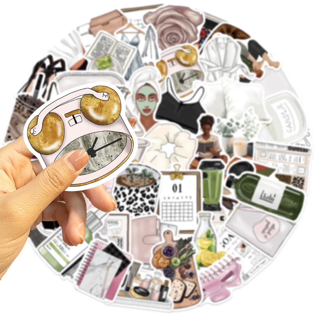 50 INS Clean Girls Graffiti Stickers Decorate Guitar Laptop Suitcase DIY Waterproof