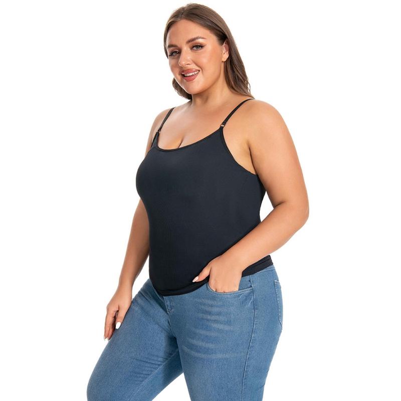 Women Large Size Camisole Adjustable Strap Vest Sleeveless Top